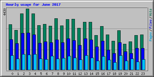 Hourly usage for June 2017