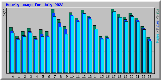Hourly usage for July 2022