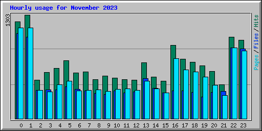 Hourly usage for November 2023