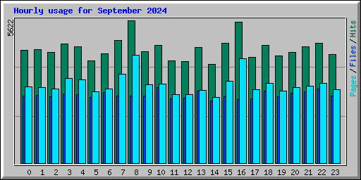 Hourly usage for September 2024