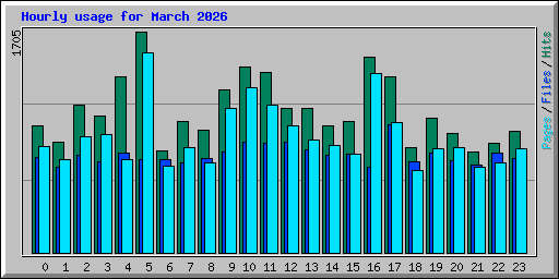 Hourly usage for March 2026