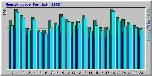 Hourly usage for July 2026